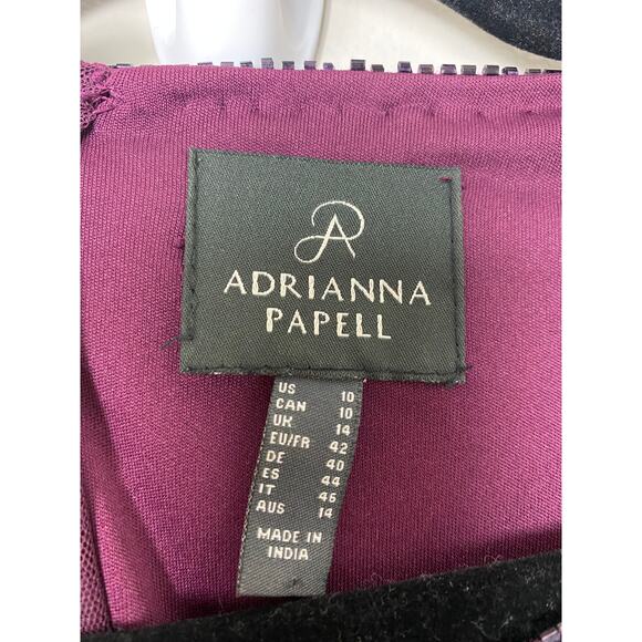 ADRIANNA PAPELL DRESS GOWN 10 MOTHER OF THE BRIDE FORMAL EVENING BRIDESMAID - Picture 4 of 16